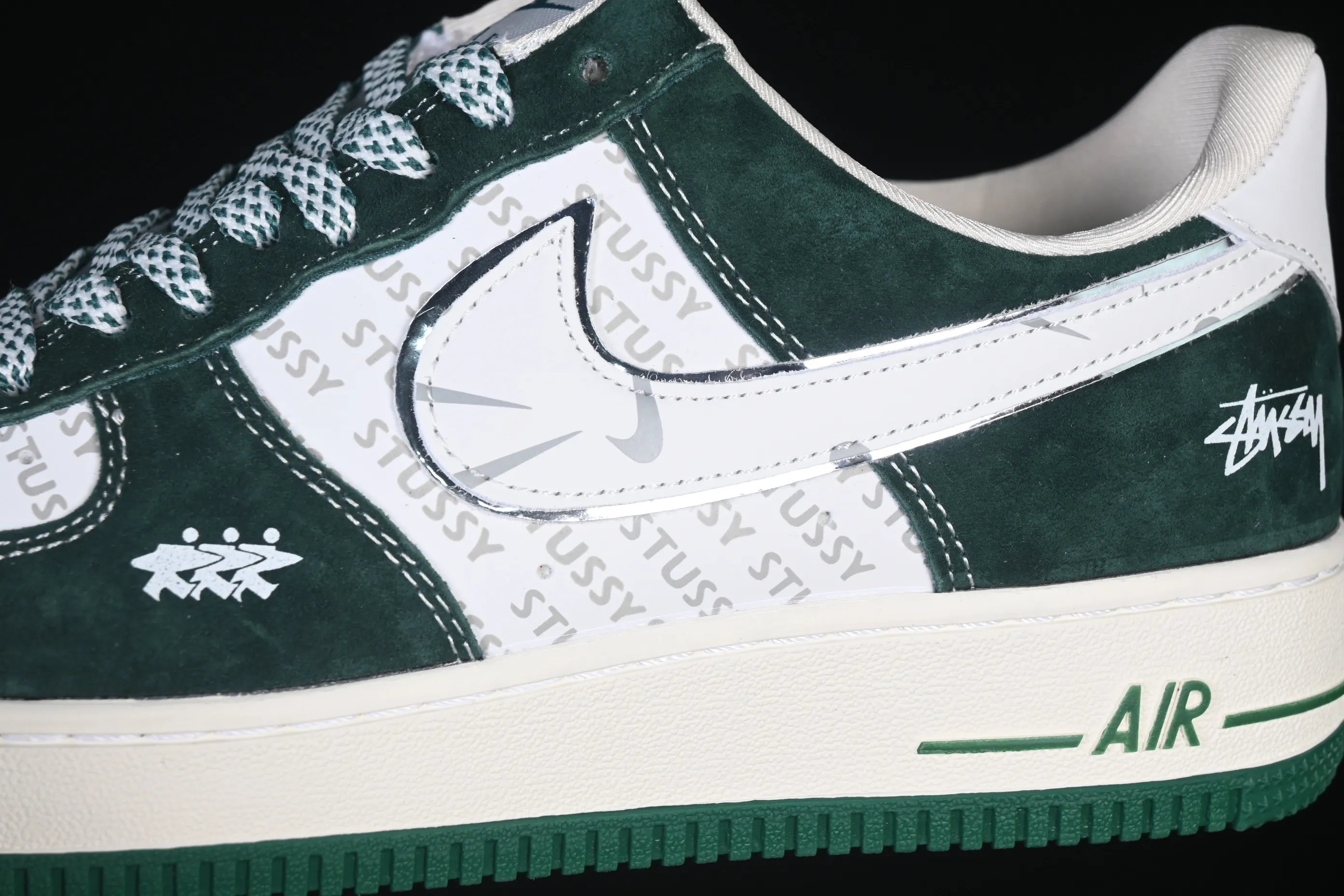All categories Nk Air Force 1 Air Force series Nk Air Force 1 Low Air Force low-top Nike Air Force 1'07 Low Stussy co-branded dark green Air Force 1 low-top casual sneakers SY1388-023